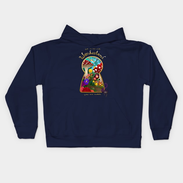 Wonderland Kids Hoodie by nocturnarwhal